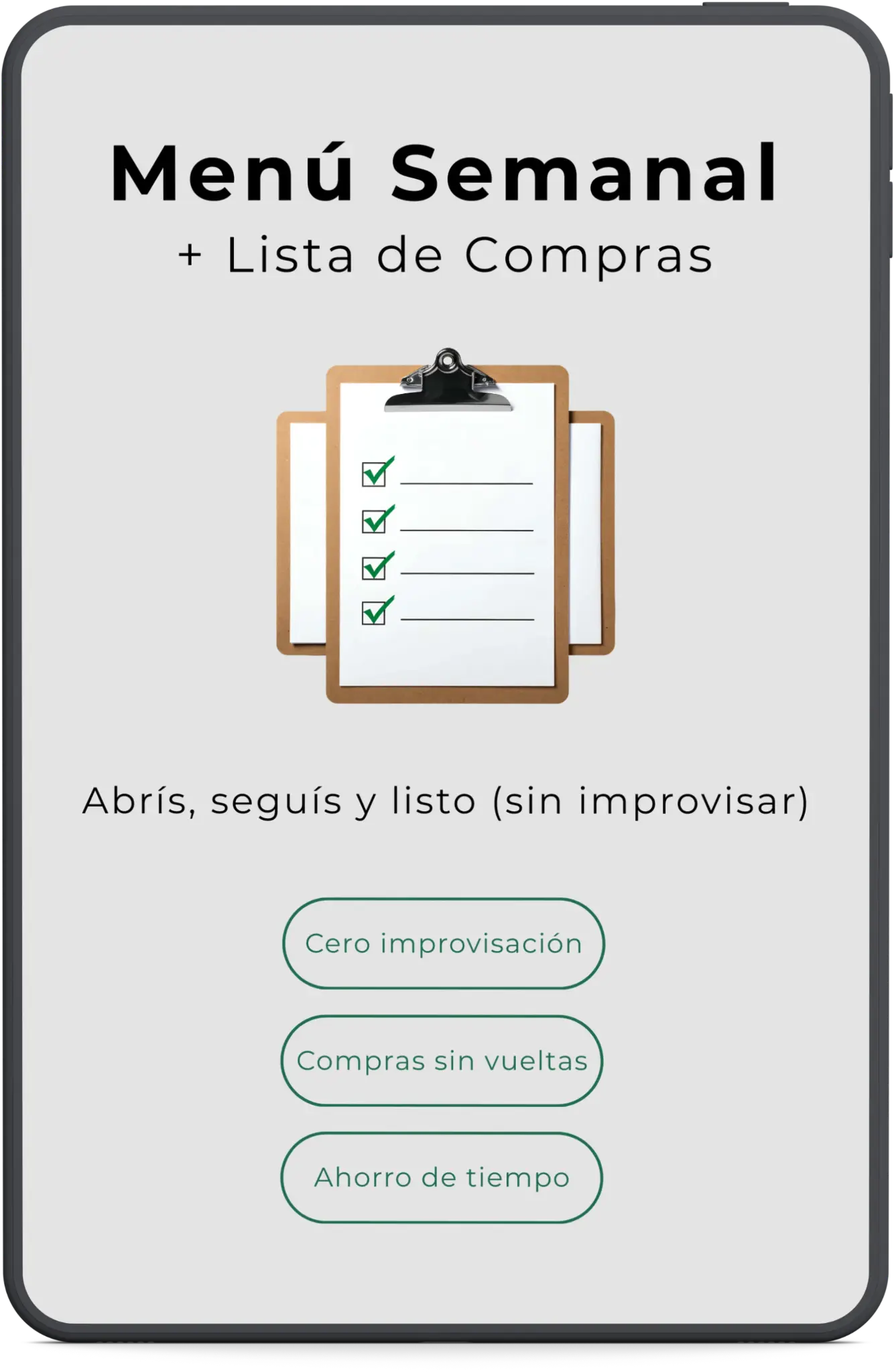 Menú Semanal + Lista de Compras