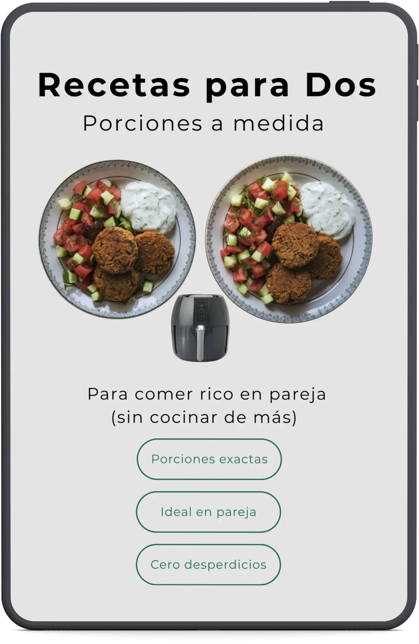 Recetas para Dos - Porciones a medida